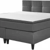 Boxspringbett grau