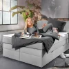 Boxspringbett grau
