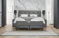 Boxspringbett grau