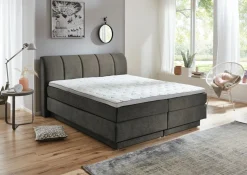 Boxspringbett grau