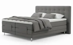 Boxspringbett m. Motor grau