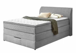 Boxspringbett silberfarben
