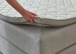 Boxspringbett silberfarben