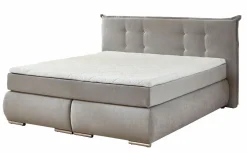 Boxspringbett silberfarben