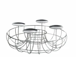 casa NOVA Adventskranz 35cm silberfarben