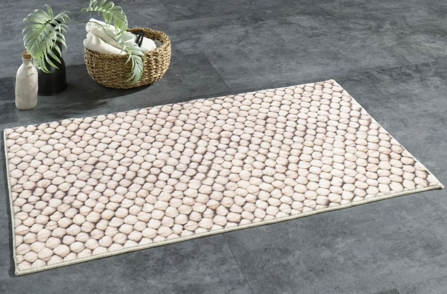 casa NOVA Badematte graubeige