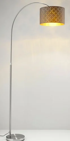 casa NOVA Bogen - Stehleuchte graugoldfarbenbraun