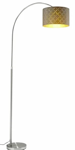 casa NOVA Bogen - Stehleuchte graugoldfarbenbraun