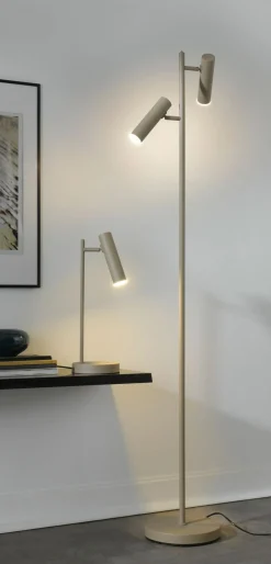 casa NOVA casa Nova LED-Stehleuchte 2flg beige