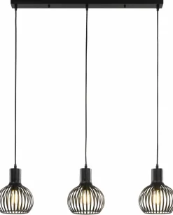 casa NOVA casa Nova Pendelleuchte 3flg schwarz