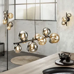 casa NOVA casa Nova Tischleucht 4flg graugoldfarbenschwarz