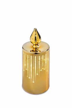 casa NOVA casaNOVA Deko-LED-Kerze 17,5cm goldfarben