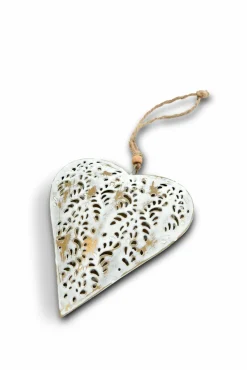 casa NOVA Deko-Herz groß goldfarbenpink