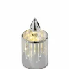 casa NOVA Deko-LED-Kerze 14cm silberfarben