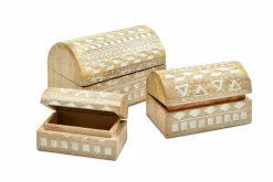 casa NOVA Deko-Truhen 15,50cm braunweiß