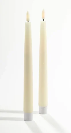 casa NOVA 2er LED-Kerze 22cm beige