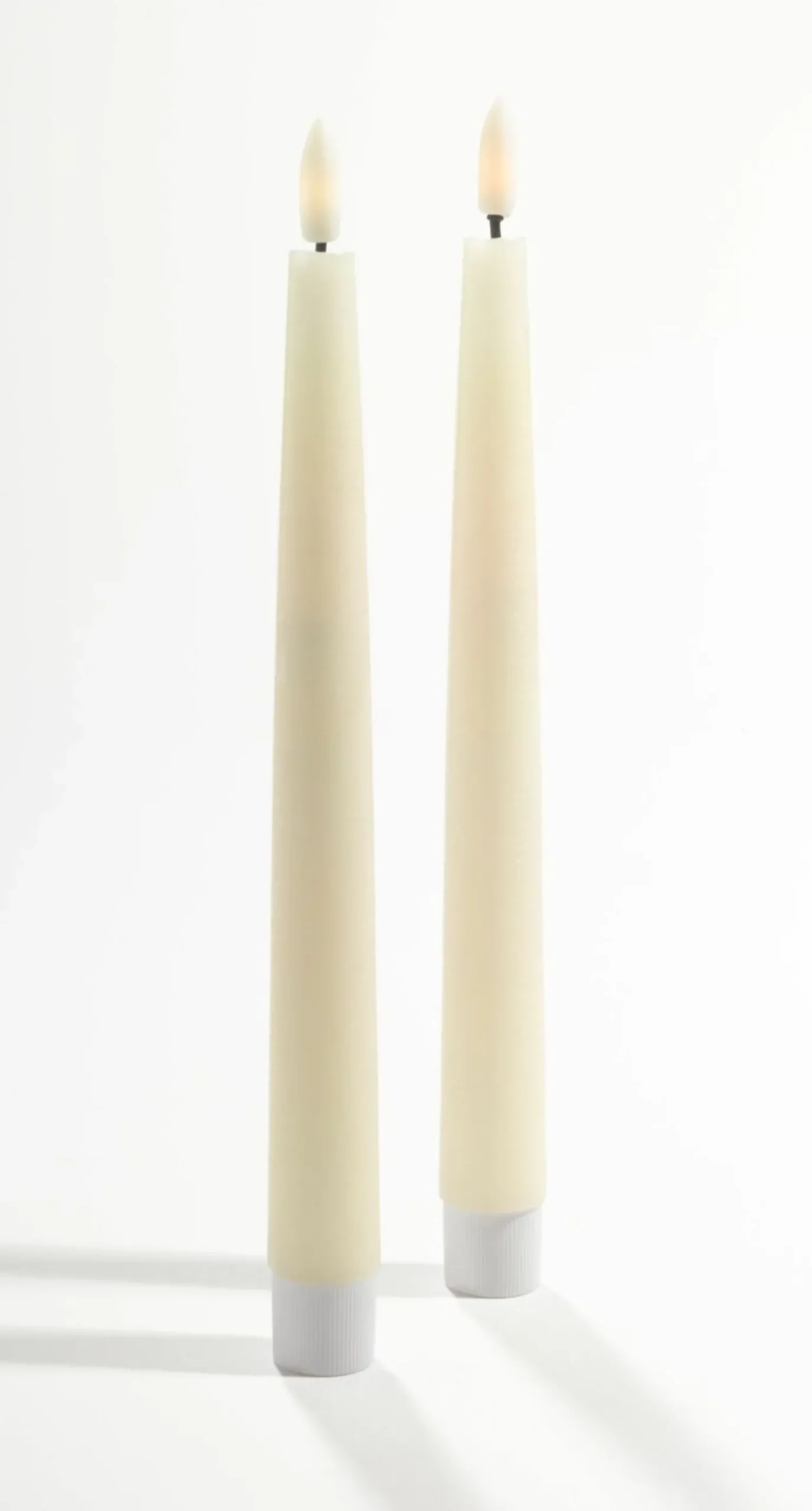 casa NOVA 2er LED-Kerze 22cm beige