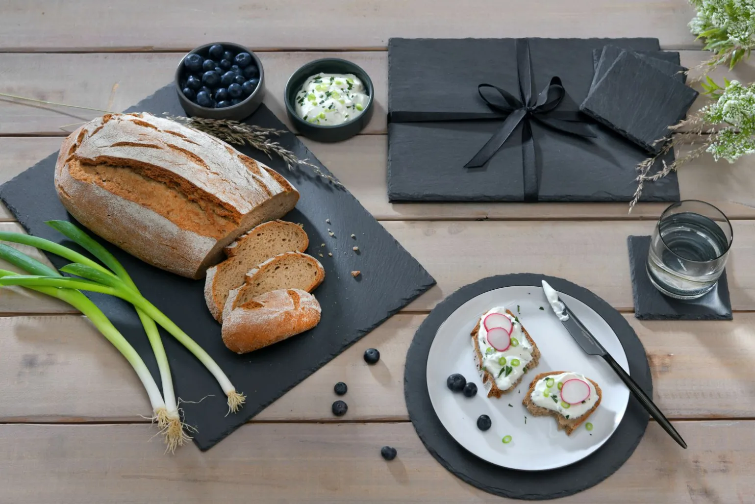 casa NOVA 4er Untersetzer schwarz