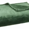 casa NOVA Flanell-Decke grün