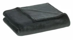 casa NOVA Flanell-Decke grau