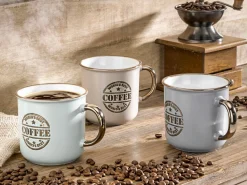 casa NOVA Kaffeebecher 460ml goldfarbenbeige