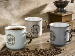 casa NOVA Kaffeebecher 460ml grüngoldfarben