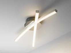 casa NOVA LED-Deckenleuch.2flg silberfarben