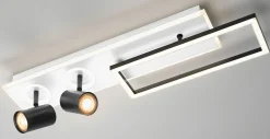 casa NOVA LED-Deckenleuchte 2flg silberfarben