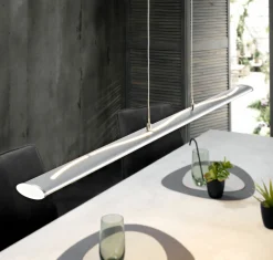 casa NOVA LED-Pendelleuchte silberfarben