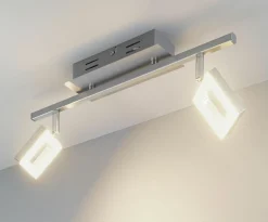 casa NOVA LED-Spot 2flg silberfarben