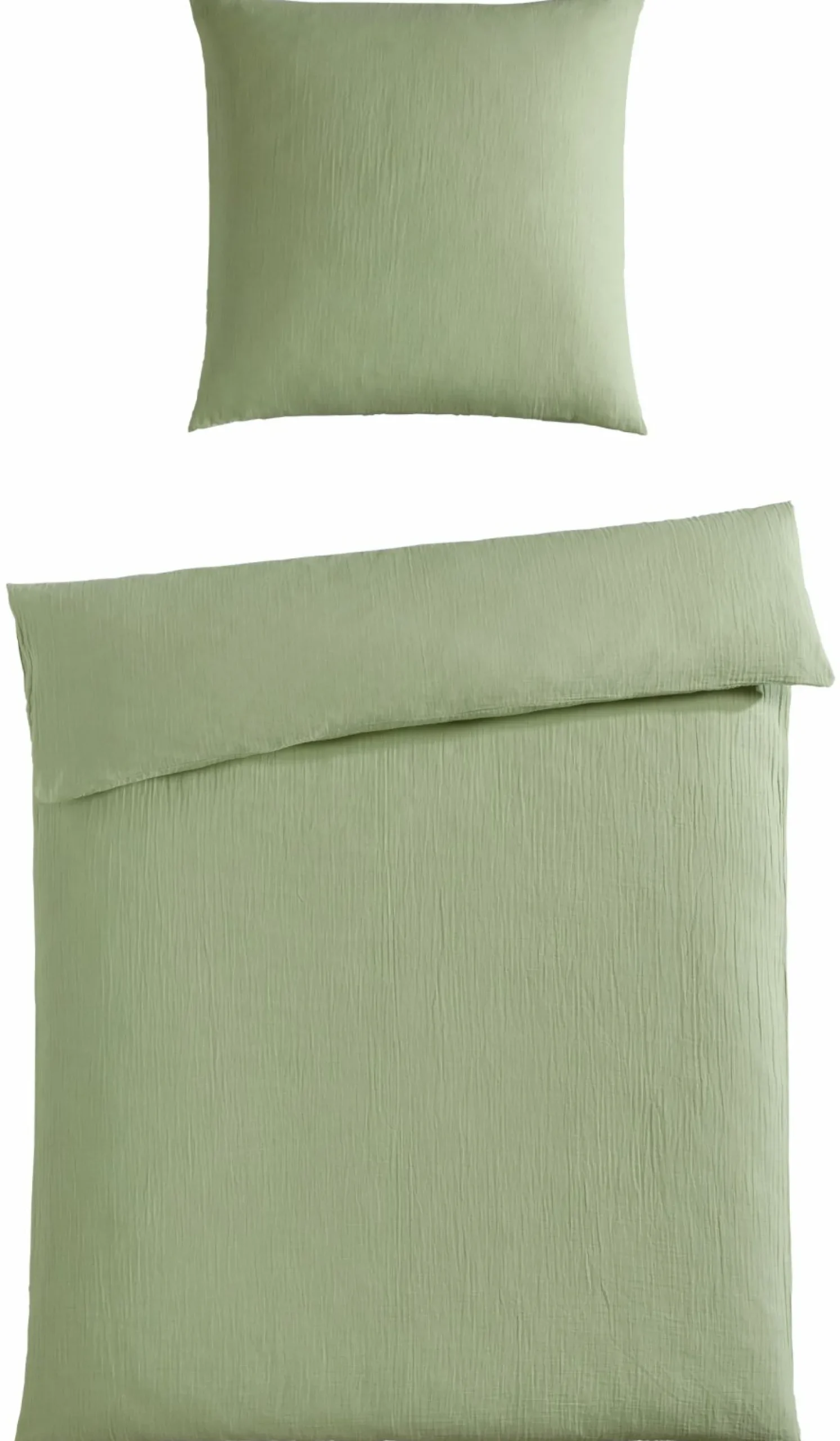 casa NOVA Musselin Bettwäsche grün