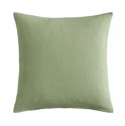casa NOVA Musselin-Kissenbezug grün