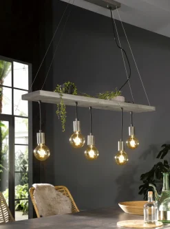 casa NOVA Pendelleuchte 5flg grauschwarz