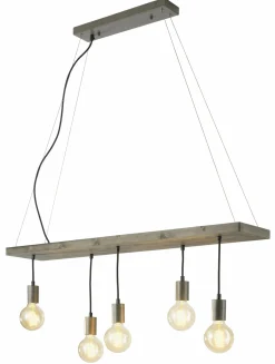 casa NOVA Pendelleuchte 5flg grauschwarz