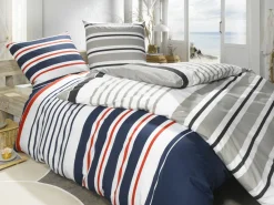 casa NOVA Renforce-Bettwäsche blaumehrfarbig