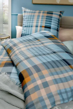 casa NOVA Satin-Bettwäsche blau