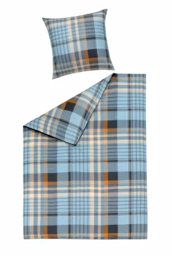 casa NOVA Satin-Bettwäsche blau