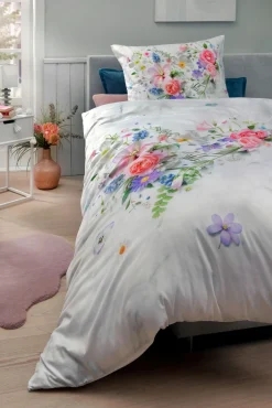 casa NOVA Satin-Bettwäsche mehrfarbigweiß