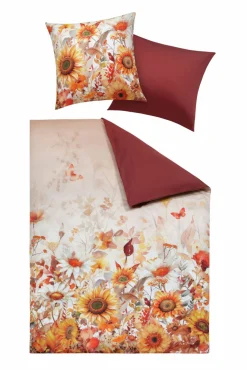 casa NOVA Satin-Bettwäsche orangegelb