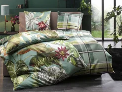 casa NOVA Satin-Bettwäsche grün