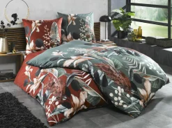 casa NOVA Satin-Bettwäsche grün