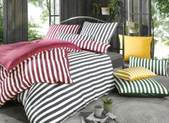 casa NOVA Satin-Kissenbezug weißgrau