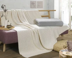 casa NOVA Strickdecke grau