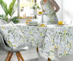 casa NOVA Tischdecke grünweiß