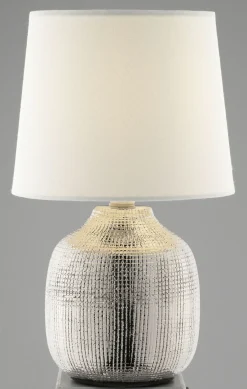 casa NOVA Tischleuchte weißsilberfarben