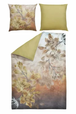 casa NOVA Wendebettwäsche braungelb