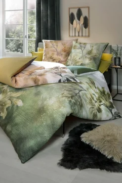 casa NOVA Wendebettwäsche braungelb