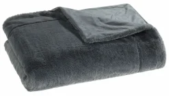 casa NOVA Wohndecke Felloptik grauschwarz