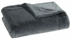 casa NOVA Wohndecke Felloptik grauschwarz