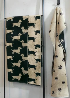 Cawö Duschtuch schwarzbeige